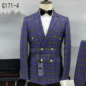 Checked Double Breatesd Quality Turkish Suit