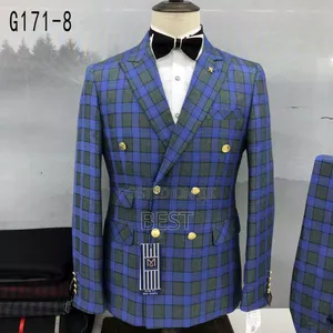 Checked Double Breatesd Quality Turkish Suit
