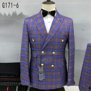 Checked Double Breatesd Quality Turkish Suit