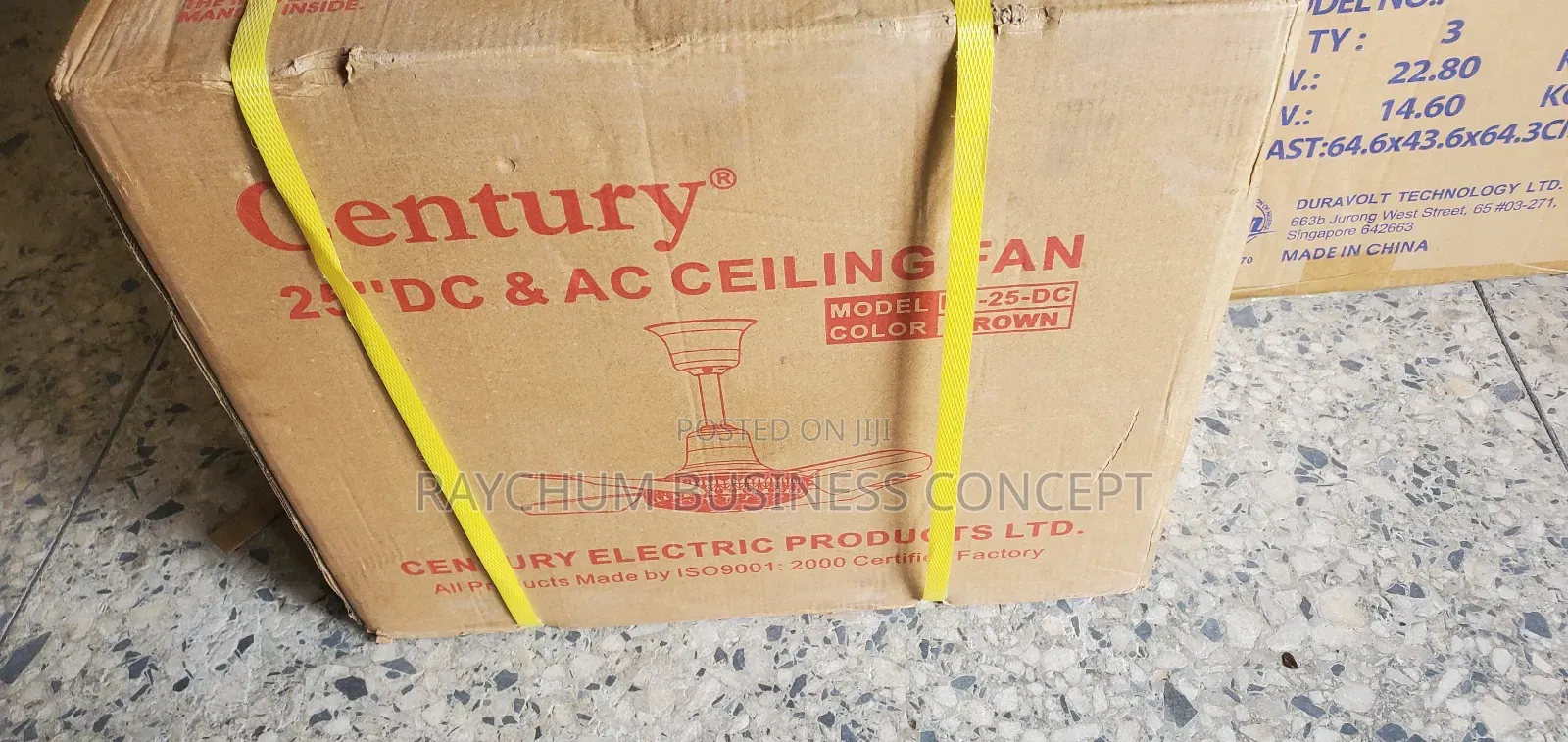Century Short Blade Ceiling Fan 25inches Ac/Dc