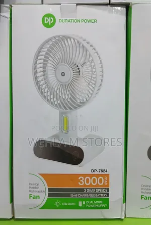 Dp Desktop Portable Rechargeable Fan- Dp-7624