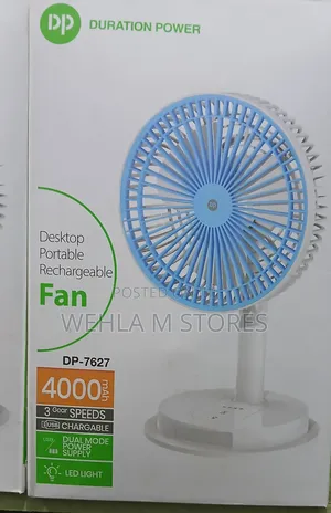 Dp Desktop Portable Rechargeable Fan- Dp-7627