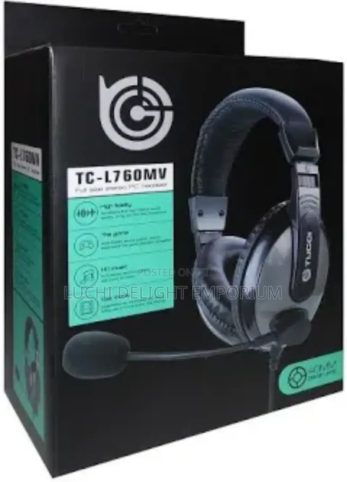 Tucci Adjustable Gaming Headset With Microphone 3.5mm