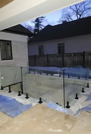 Balcony Design With A 10mm Glass And Black Spigot