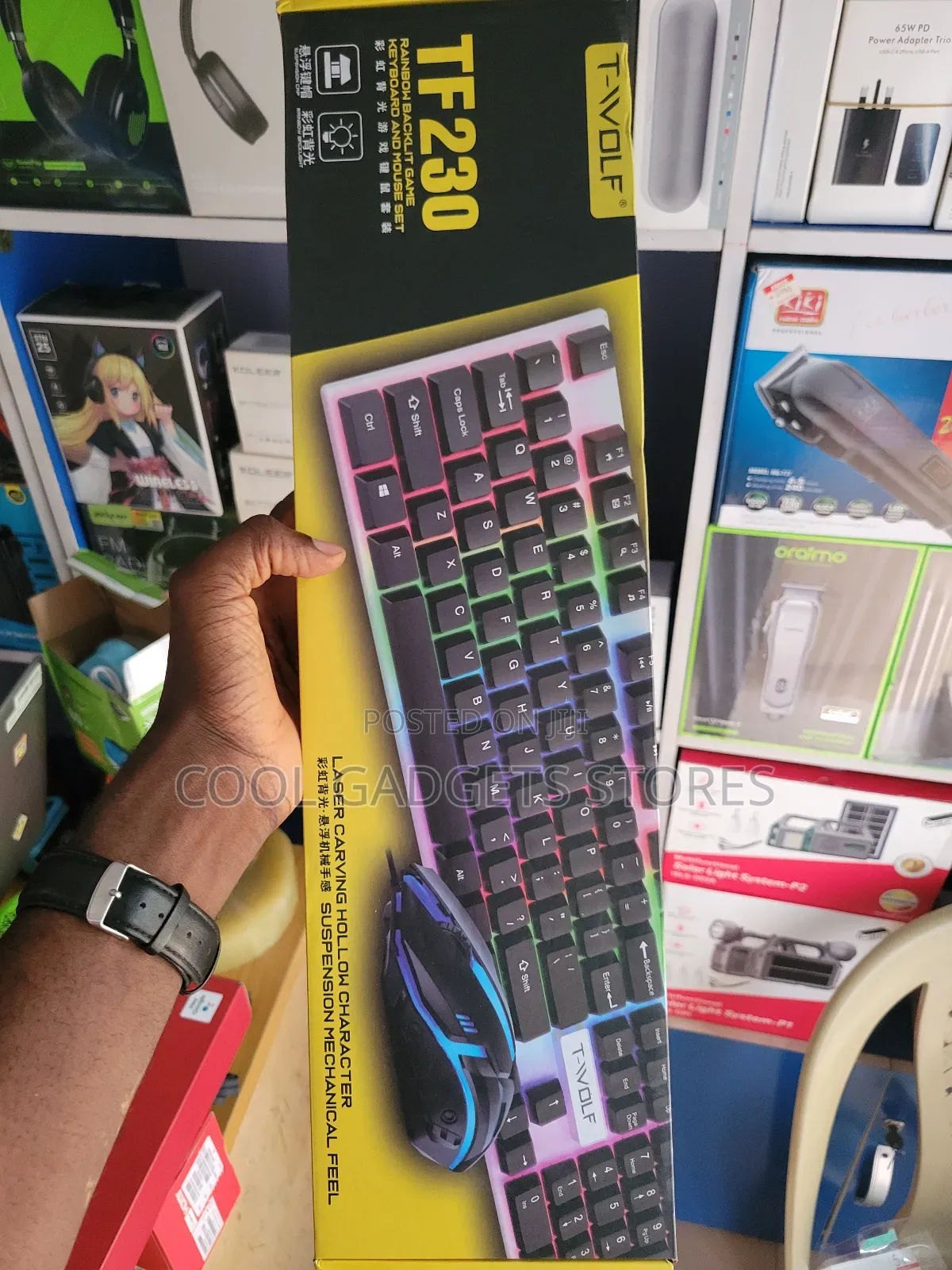 Tf230 Wired Gaming Keyboard With Background Light Mouse