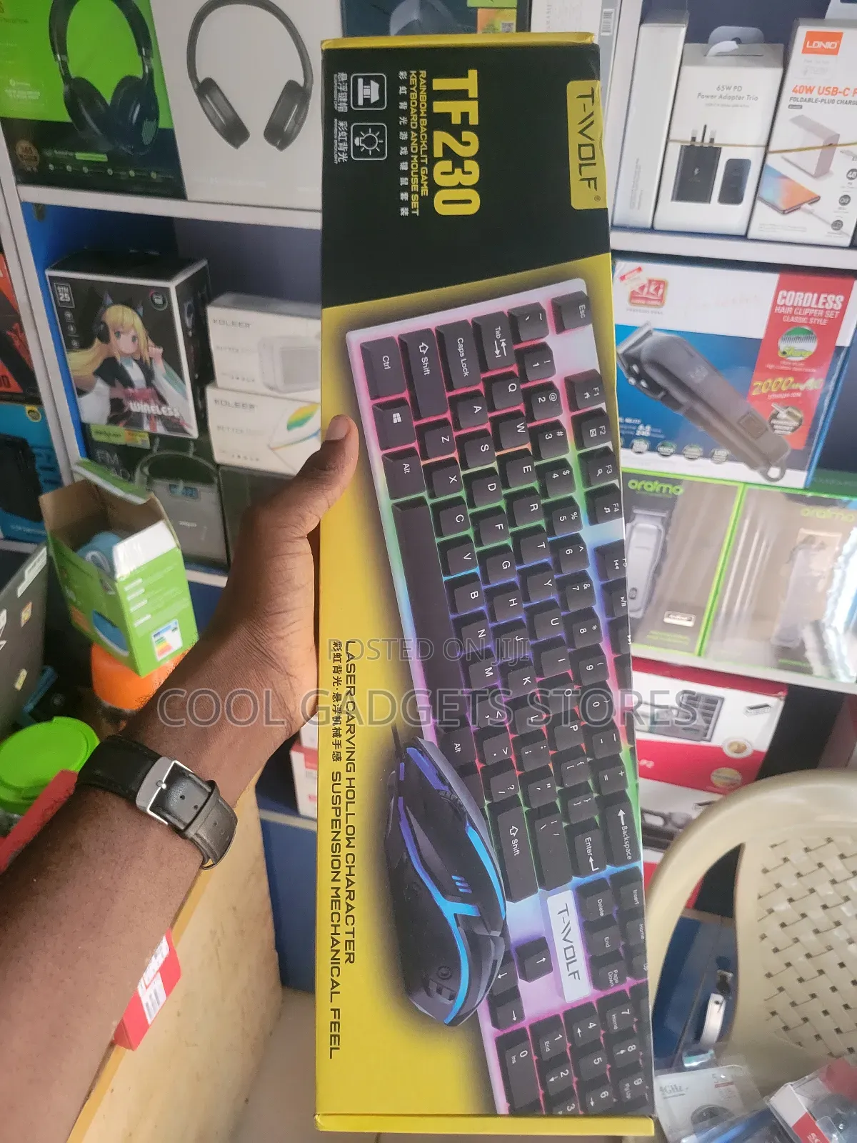 Tf230 Wired Gaming Keyboard With Background Light Mouse