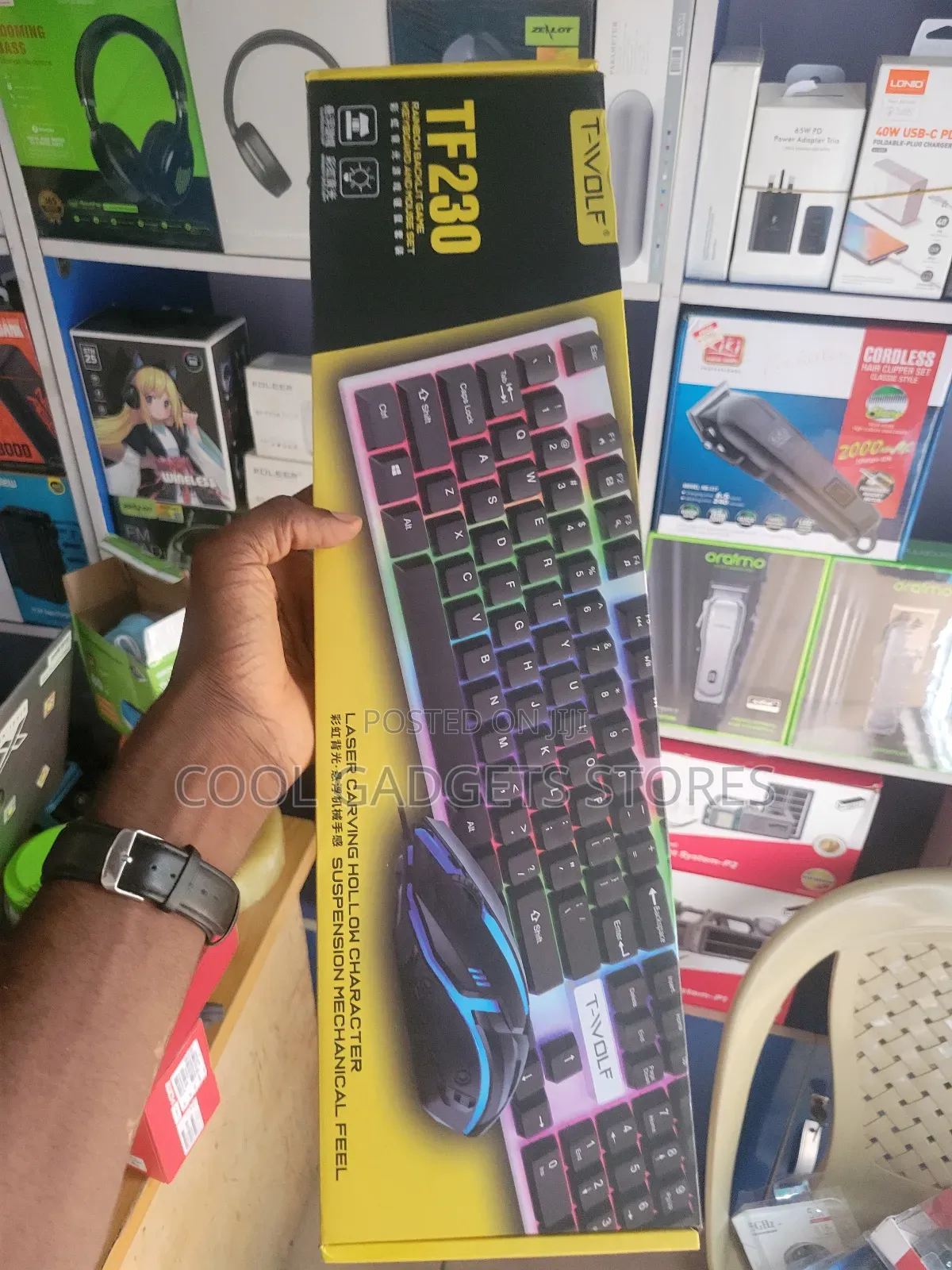 Tf230 Wired Gaming Keyboard With Background Light Mouse