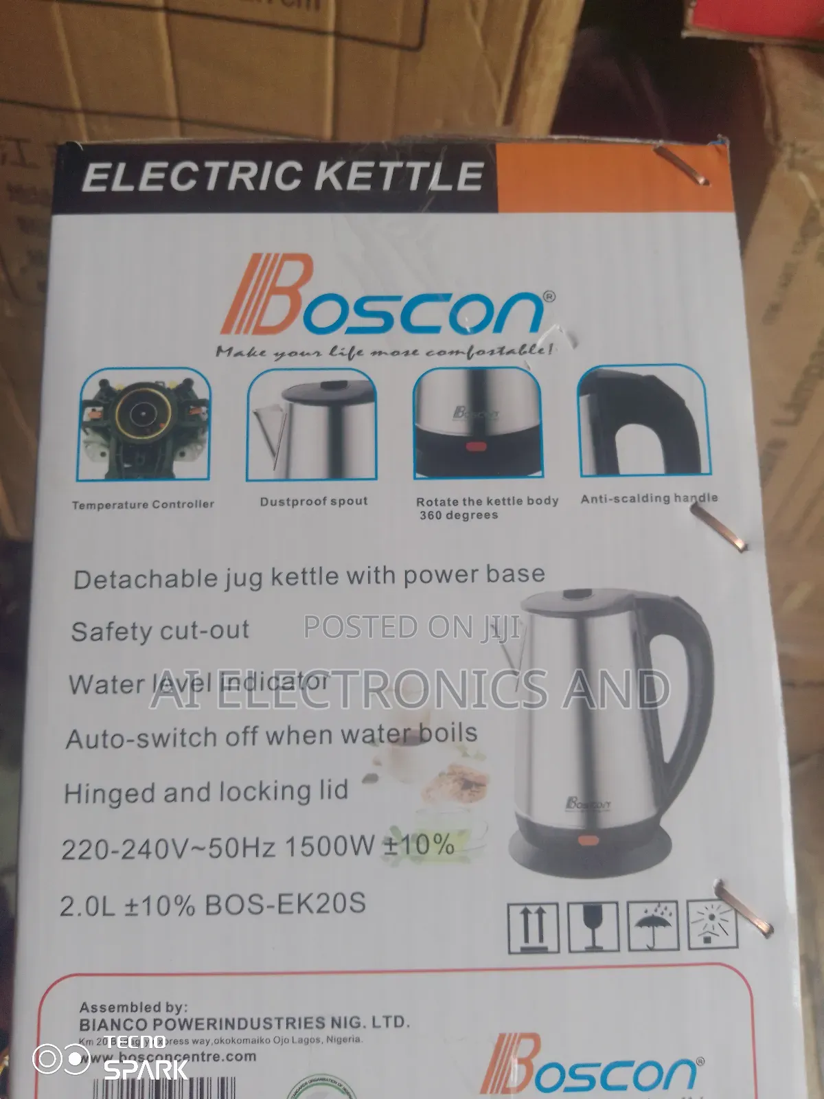 Boscon Electric Kettle 2.0l .