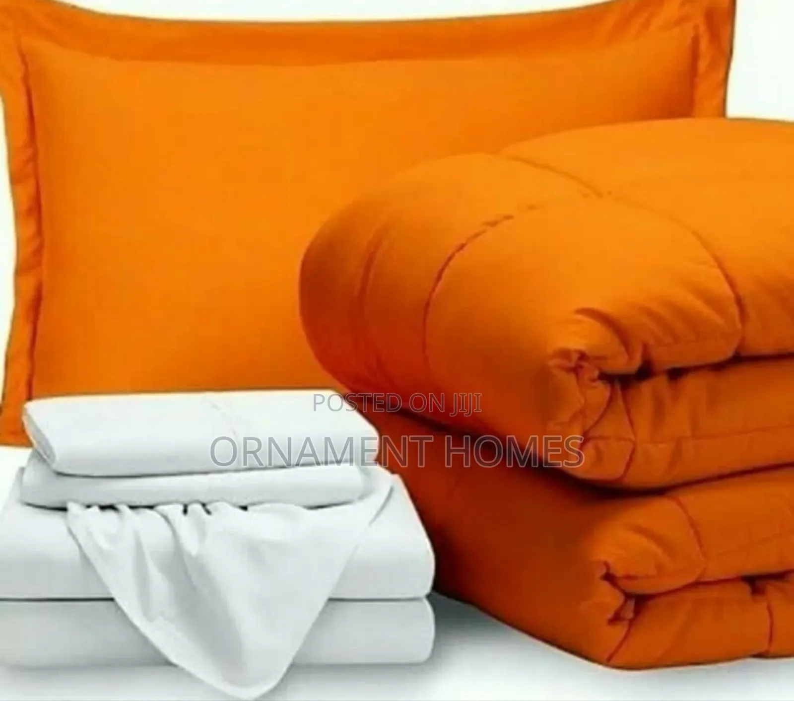 Orange Bedsheet and Duvet