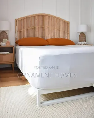 Bedings Set ( White Sheet ,Orange Pillowcases and Duvet)