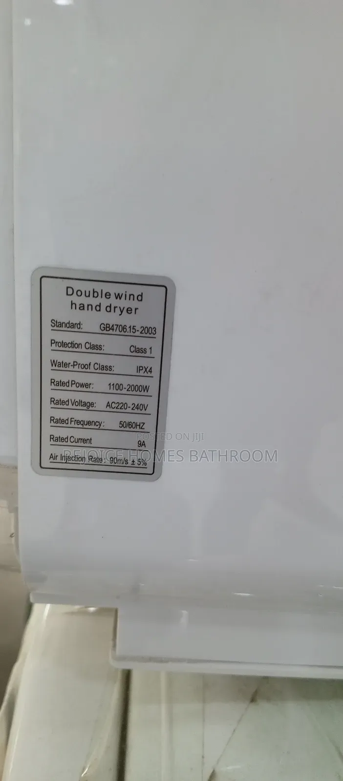 Double Wind Hand Dryer