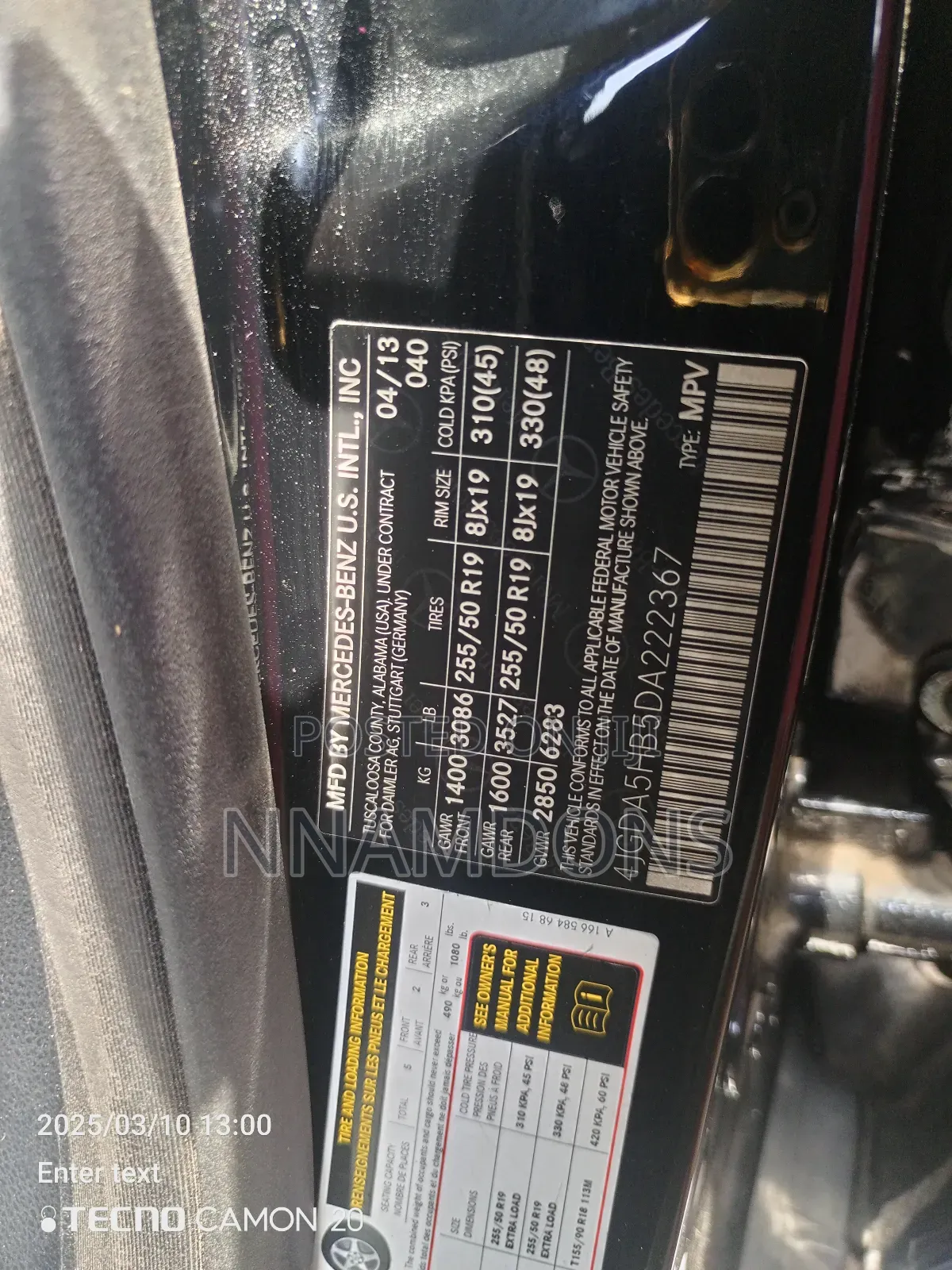 Mercedes-Benz M Class 2014 Black