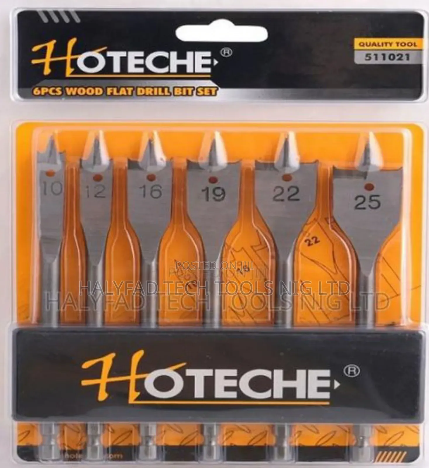 6 PCS Wood Flat Drill Bit Set