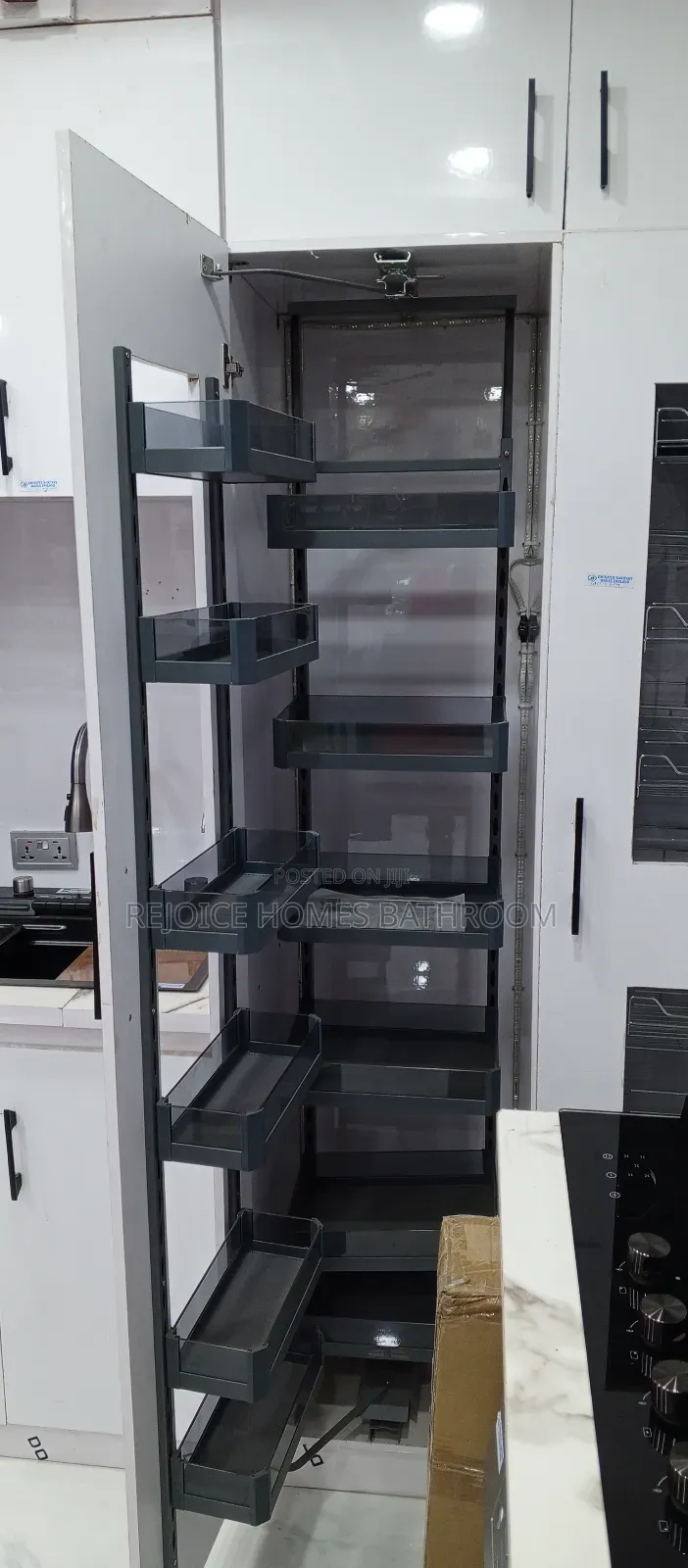 Glass Pantry Rack for Kitchen