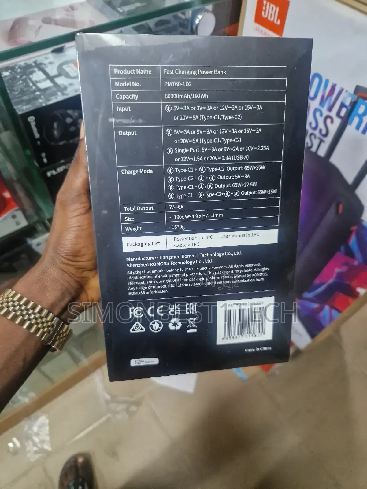 60,000mah Romoss Power Bank 100w