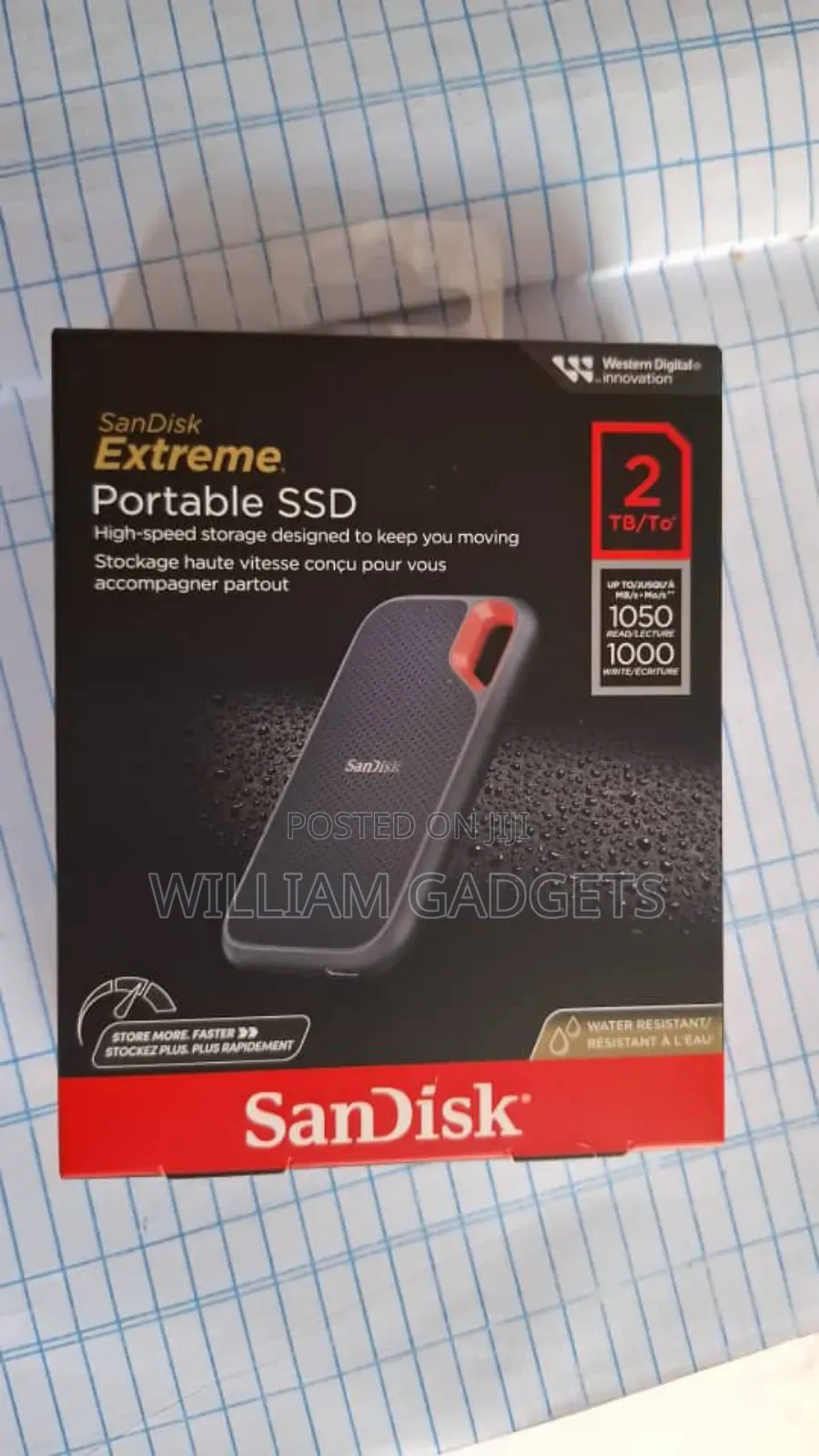 Sandisk Extreme Portable SSD Hard Drive 2tb