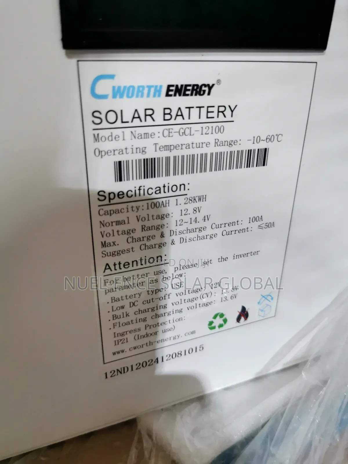 12v 100ahs Cworth Lithium Batteries