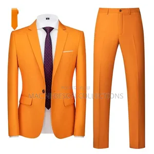 Single Button Burnt Orange Suit