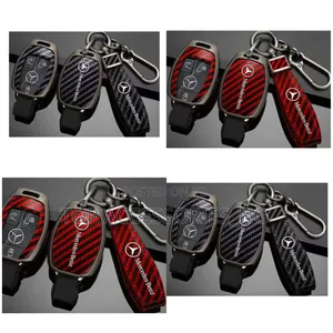 Metal Carbon Fiber Mercedes Key Case