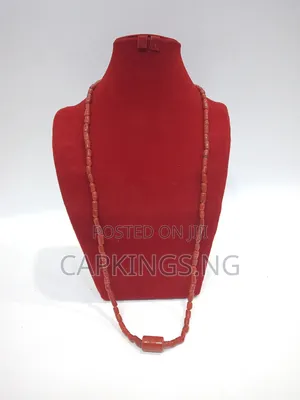 Photo - Red Coral Beads Necklace For Men Traditional Wedding Groom