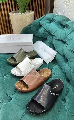 Photo - Original Marni Leather Cover Slippers for Men