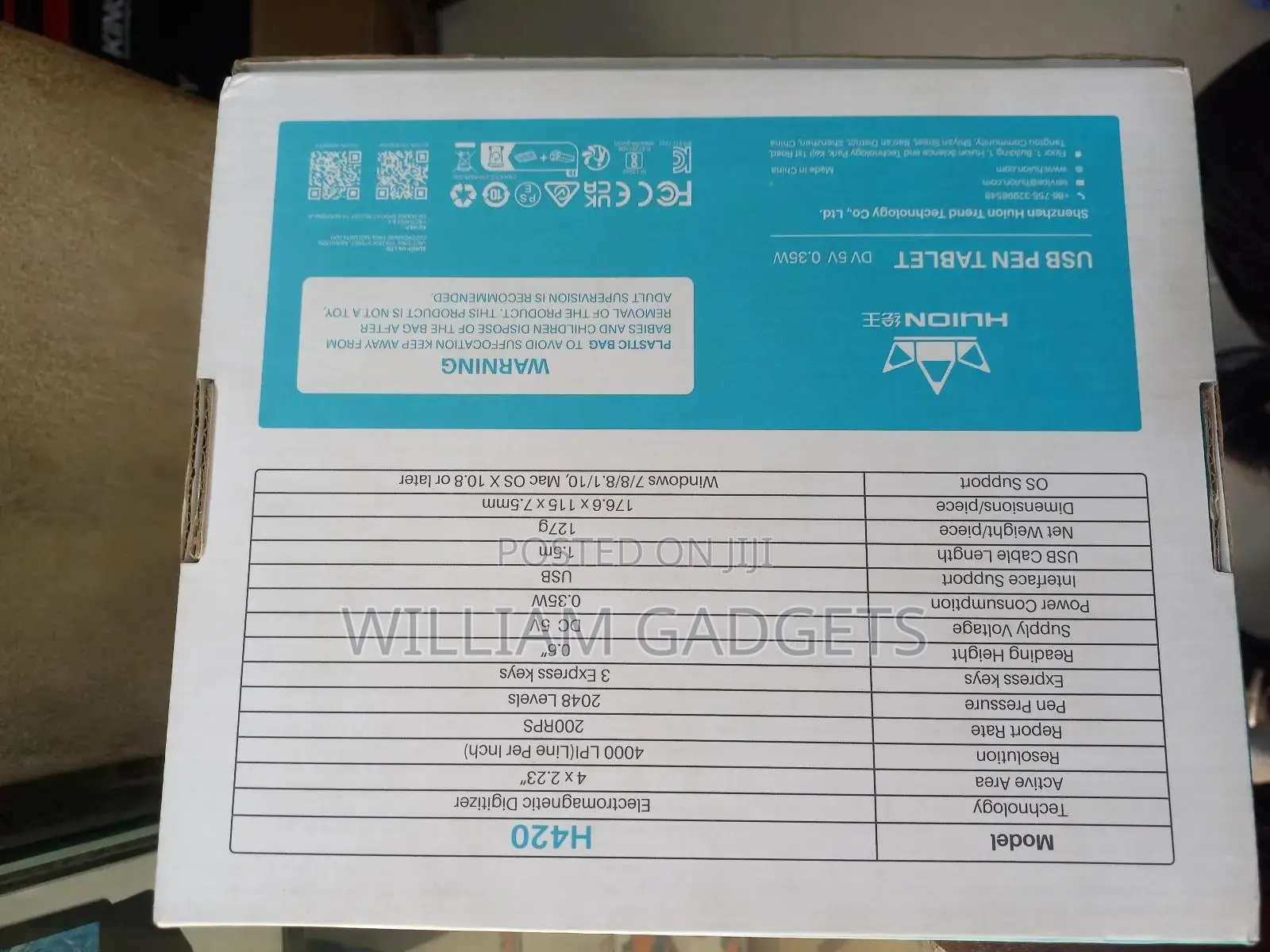 Huion Drawing Tablet H420