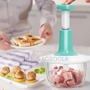 Manual Hand Pat Food Processor With Vegetables Silcers 