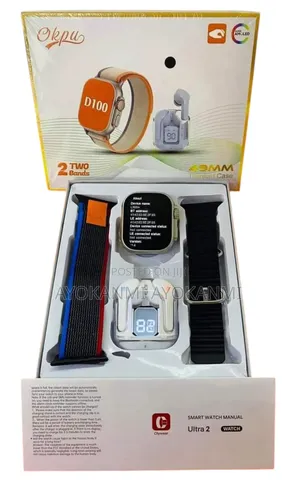 D100 Ultra Smartwatch With Earpod and 2 Watch Band