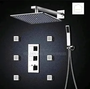 6 Jet Massage Thermostatic Conduit Shower