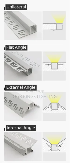 Recessed Led Aluminum Linear Bar Lights With Honeycomb Anti