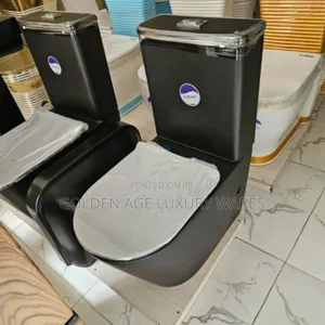 Matt Black Round Miniset Wc Set