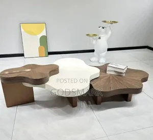 Triple Wooden Center Table for Sitting Room.
