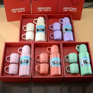 500ml Stainless Steel Vaccum Flask Gift Set With 2 Cups