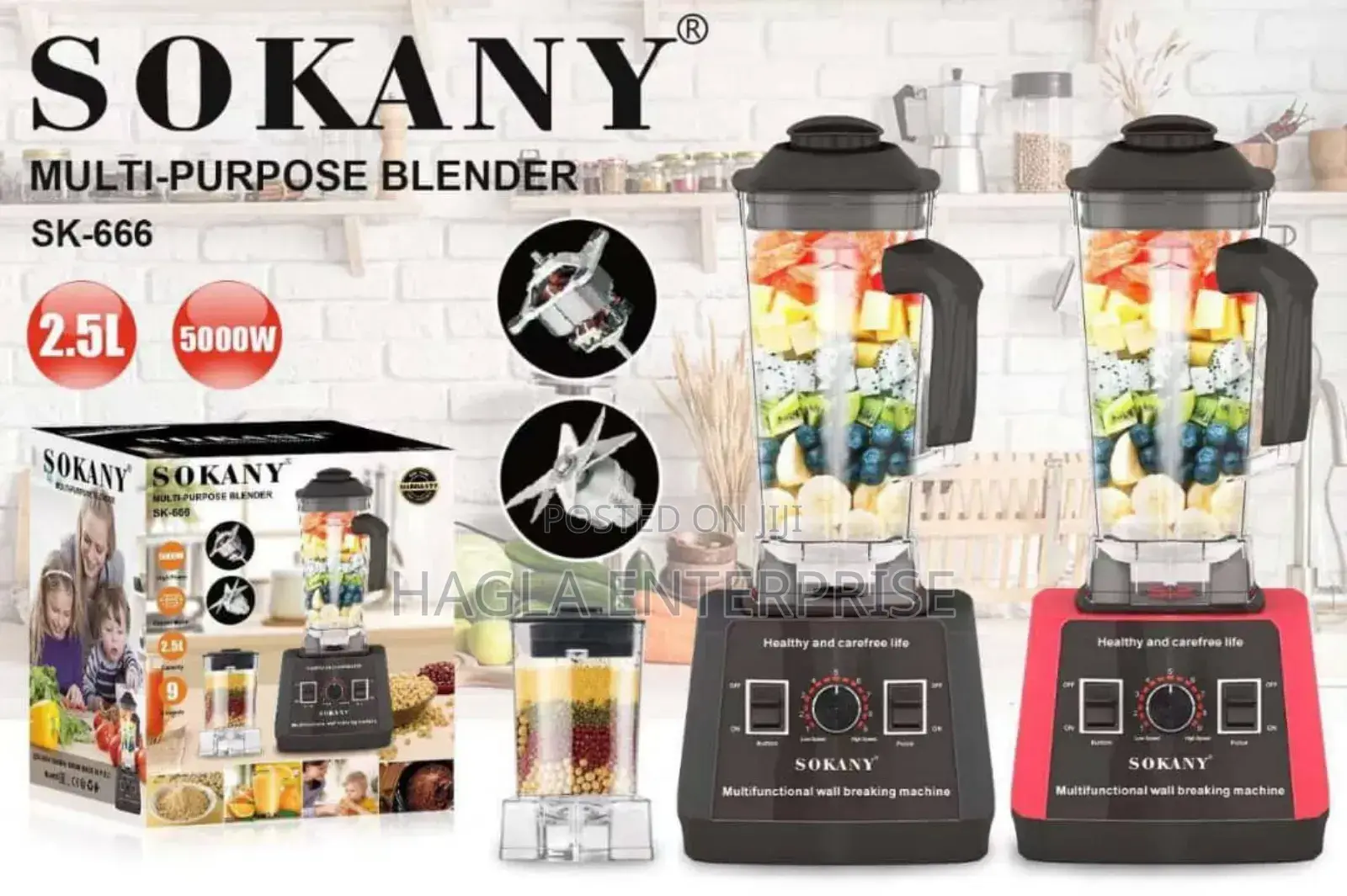 2 in 1 Sokany Multi Purpose Blender