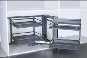 Gray Corner Pot Rack