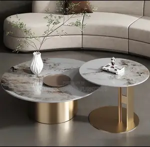 Marble Top Center Table With Metal Leg