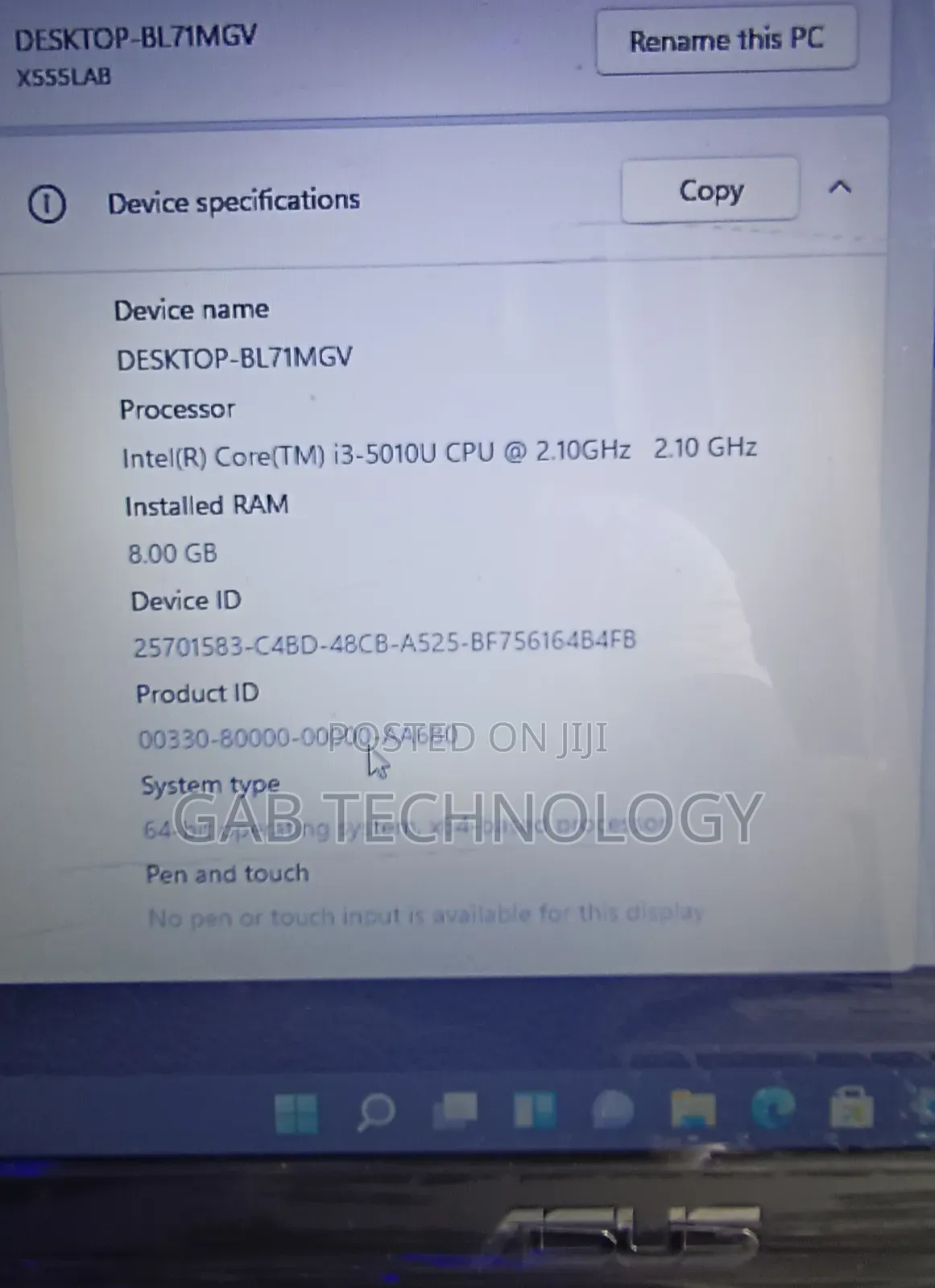 Laptop Asus R558UF 8GB Intel Core i3 HDD 1T