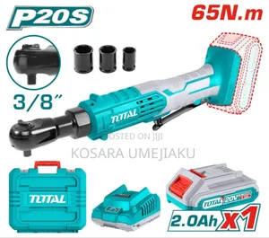 Total 20v Cordless Ratchet Socket Wrench 3/8 and 1/2