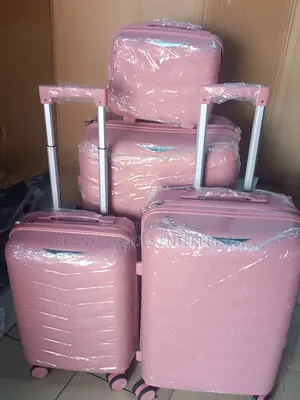Rose Gold Set of 4 Unbreakable Rubber Luggage Boxes