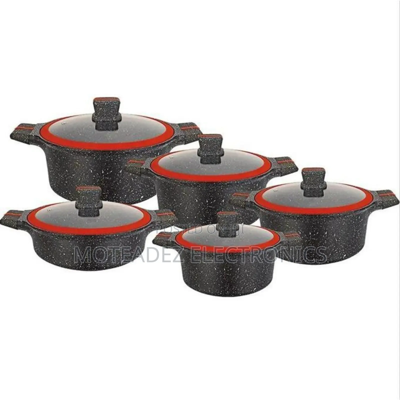 Ucc Life 10pcs Non Stick Granite Series Quality Cookware Set