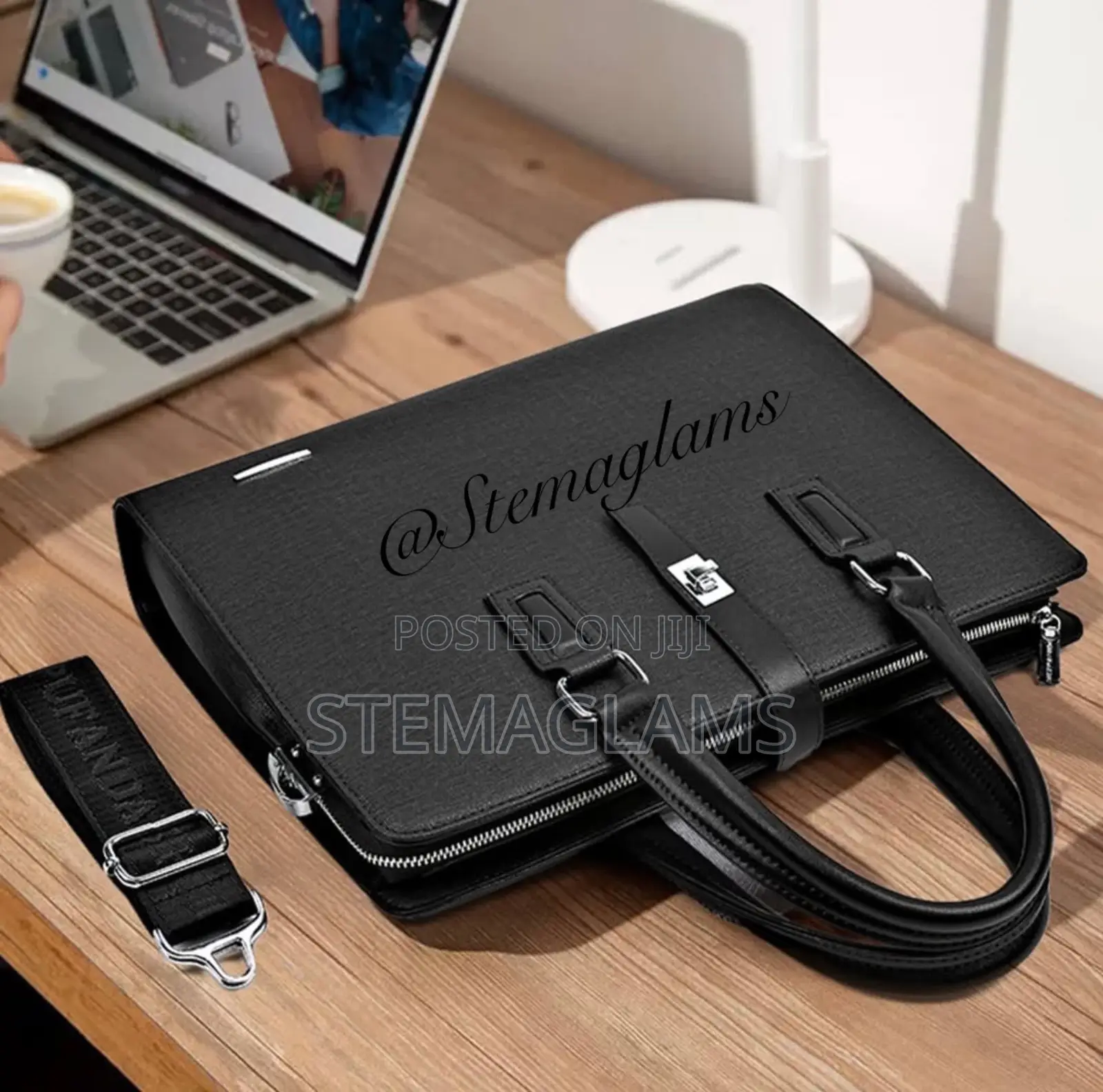 Mont Blanc Laptop Bag With Adjustable Strap
