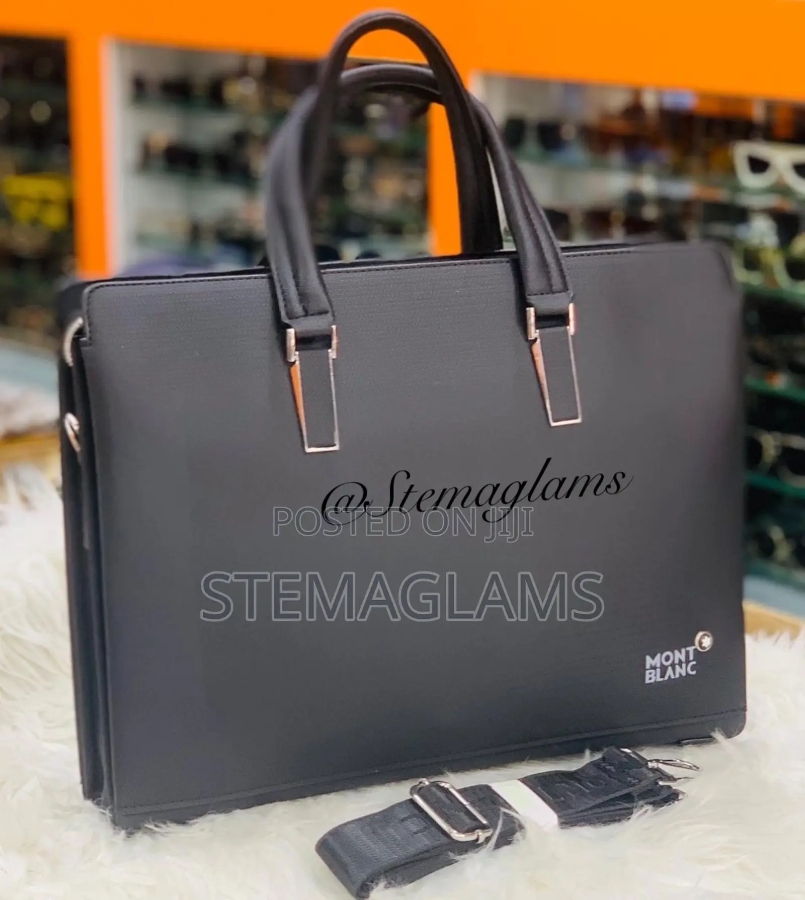 Mont Blanc Laptop Bag With Adjustable Strap