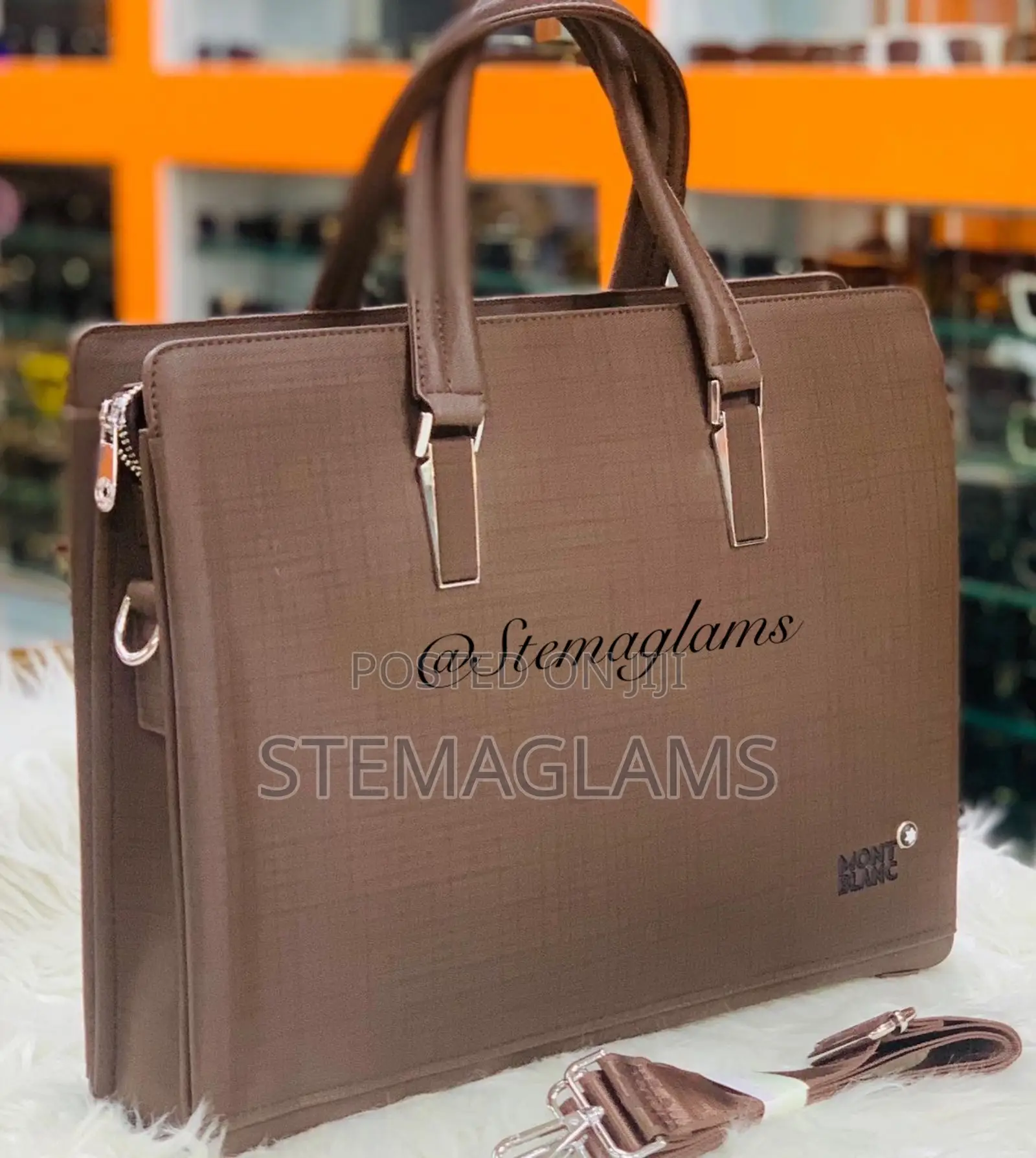 Mont Blanc Laptop Bag With Adjustable Strap