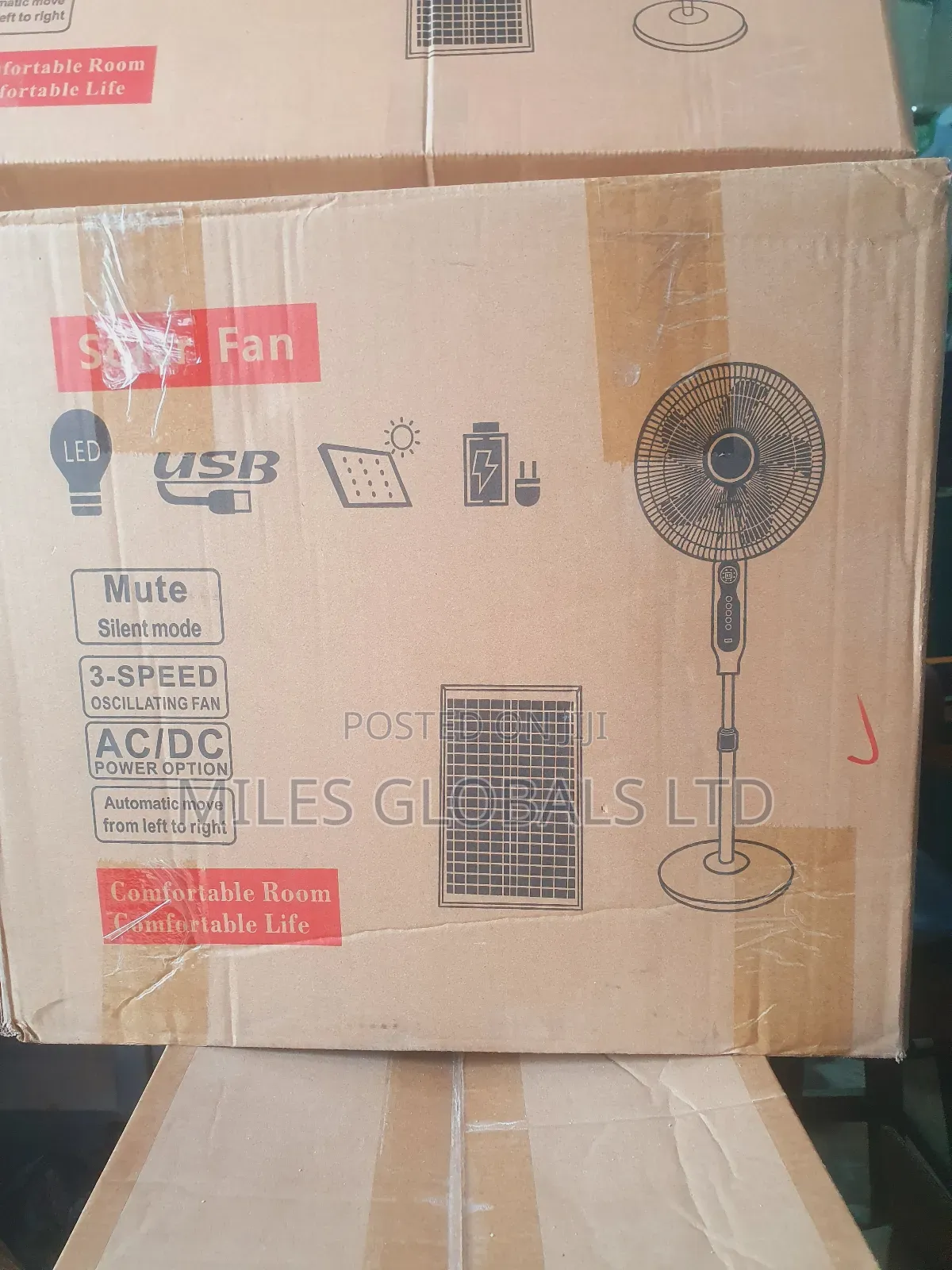 Professional Solar Standing Fans