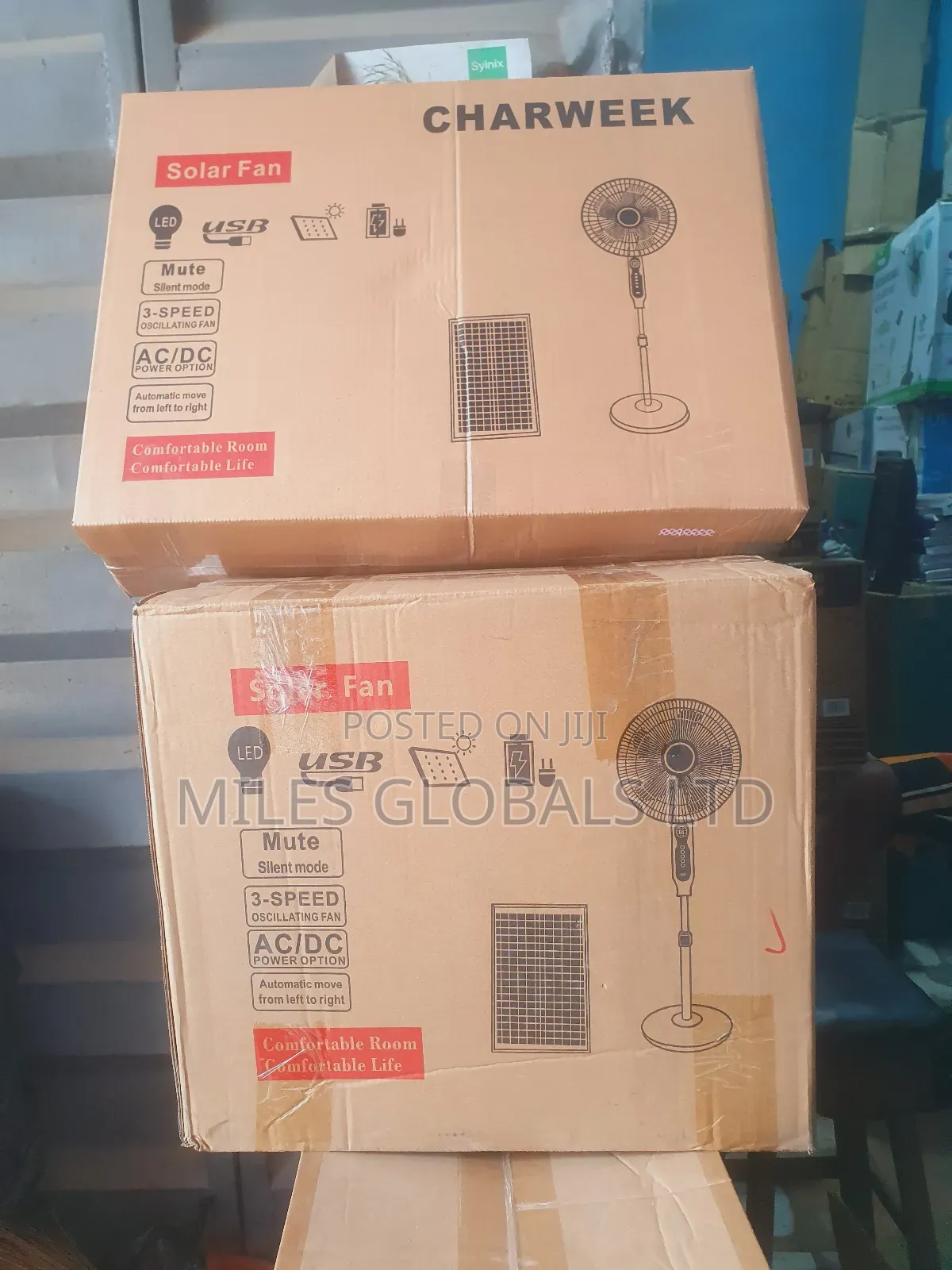 Professional Solar Standing Fans