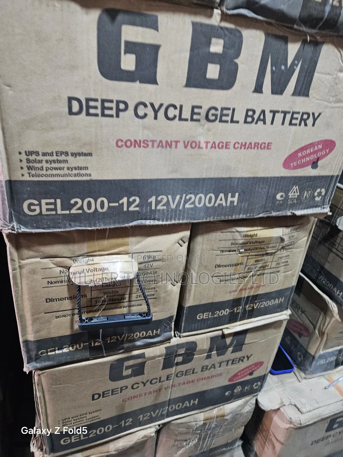GBM Dry Cell 200ah 12v
