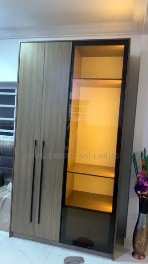 1200mm X 2400mm Wardrobe With Glass Doors,Lighting Drawers