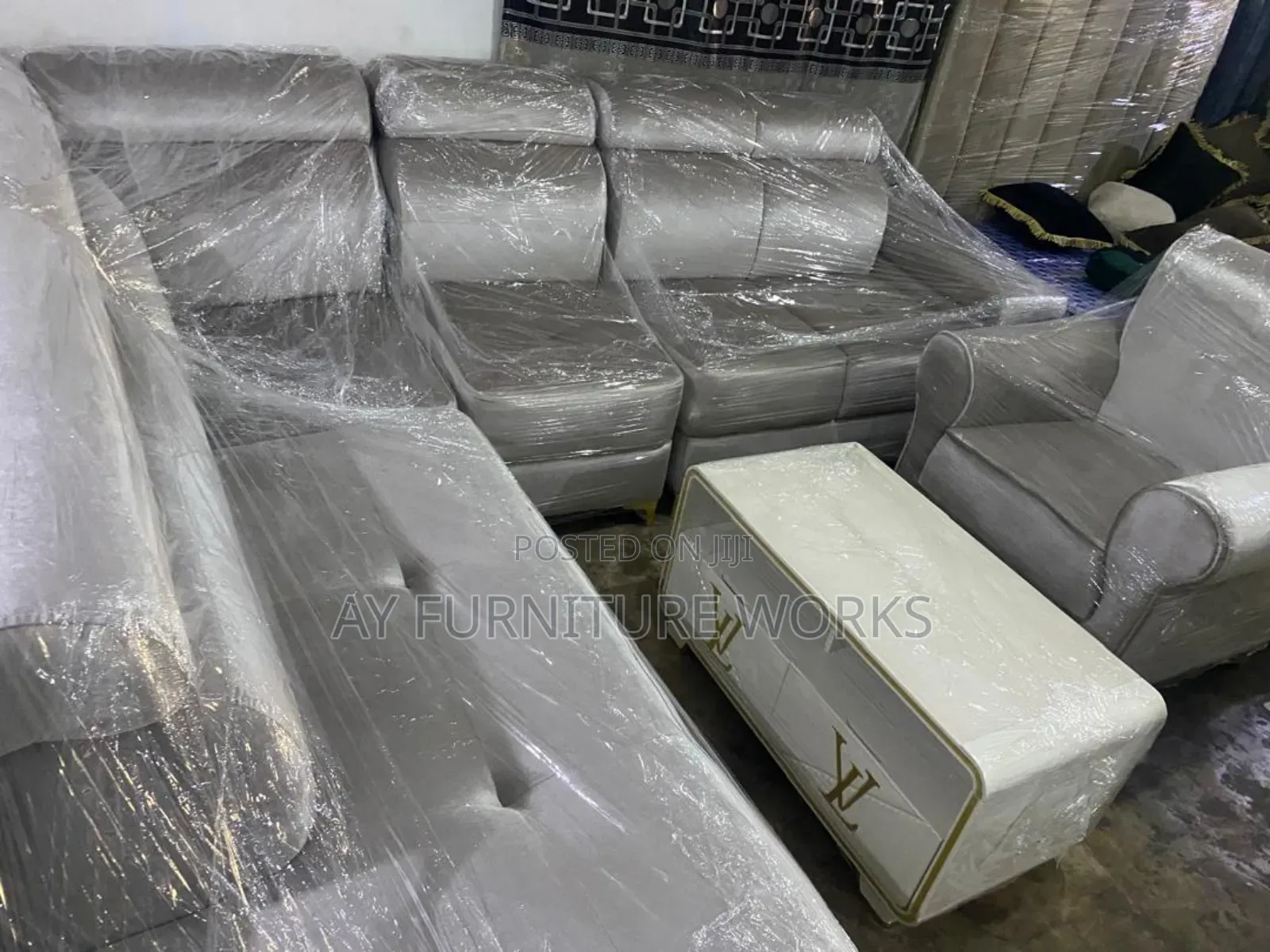 L Shape and a Single Sofas