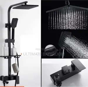 Black 2132 Bathroom Standing Shower