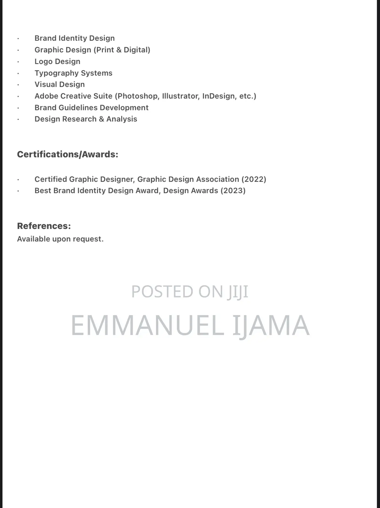 Computing IT CV